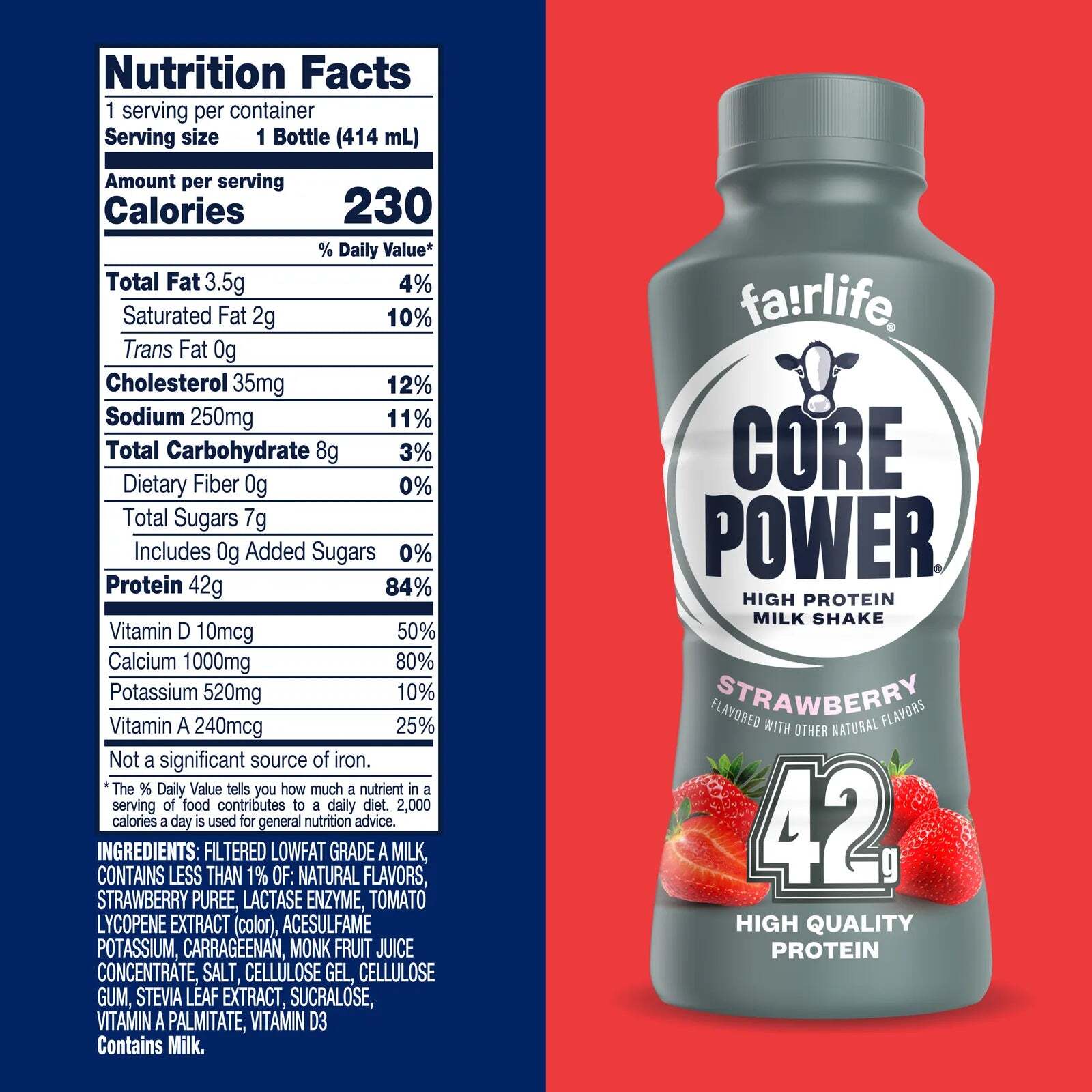 Strawberry High Protein Milkshake - Image 3