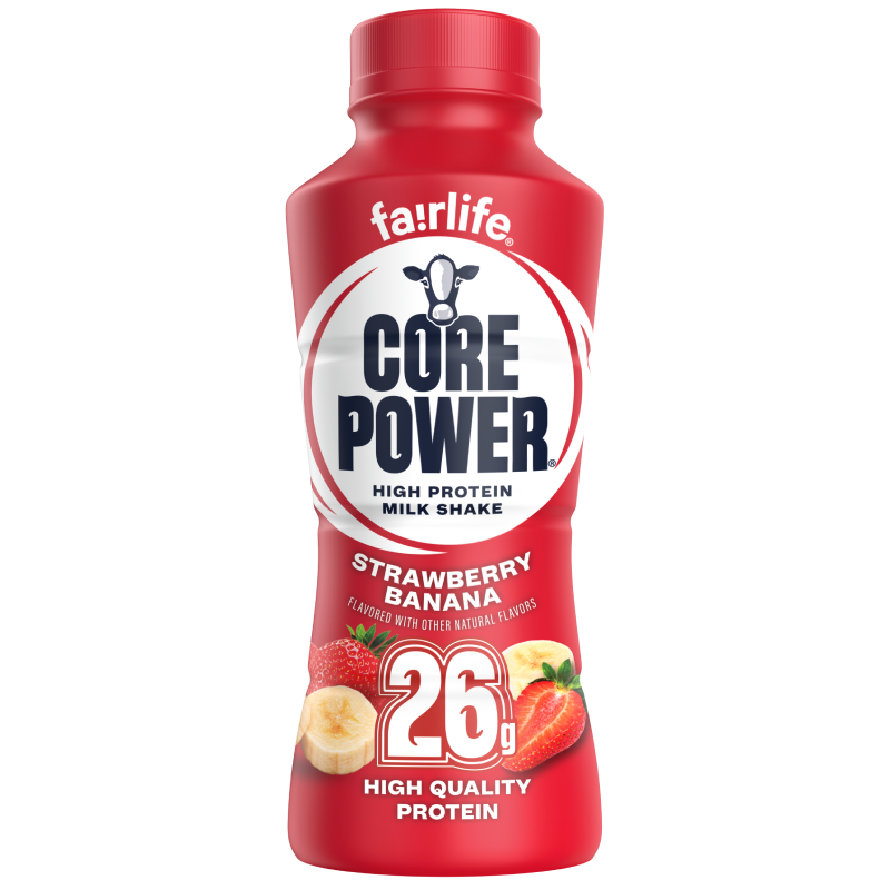Strawberry Banana High Protein Milkshake