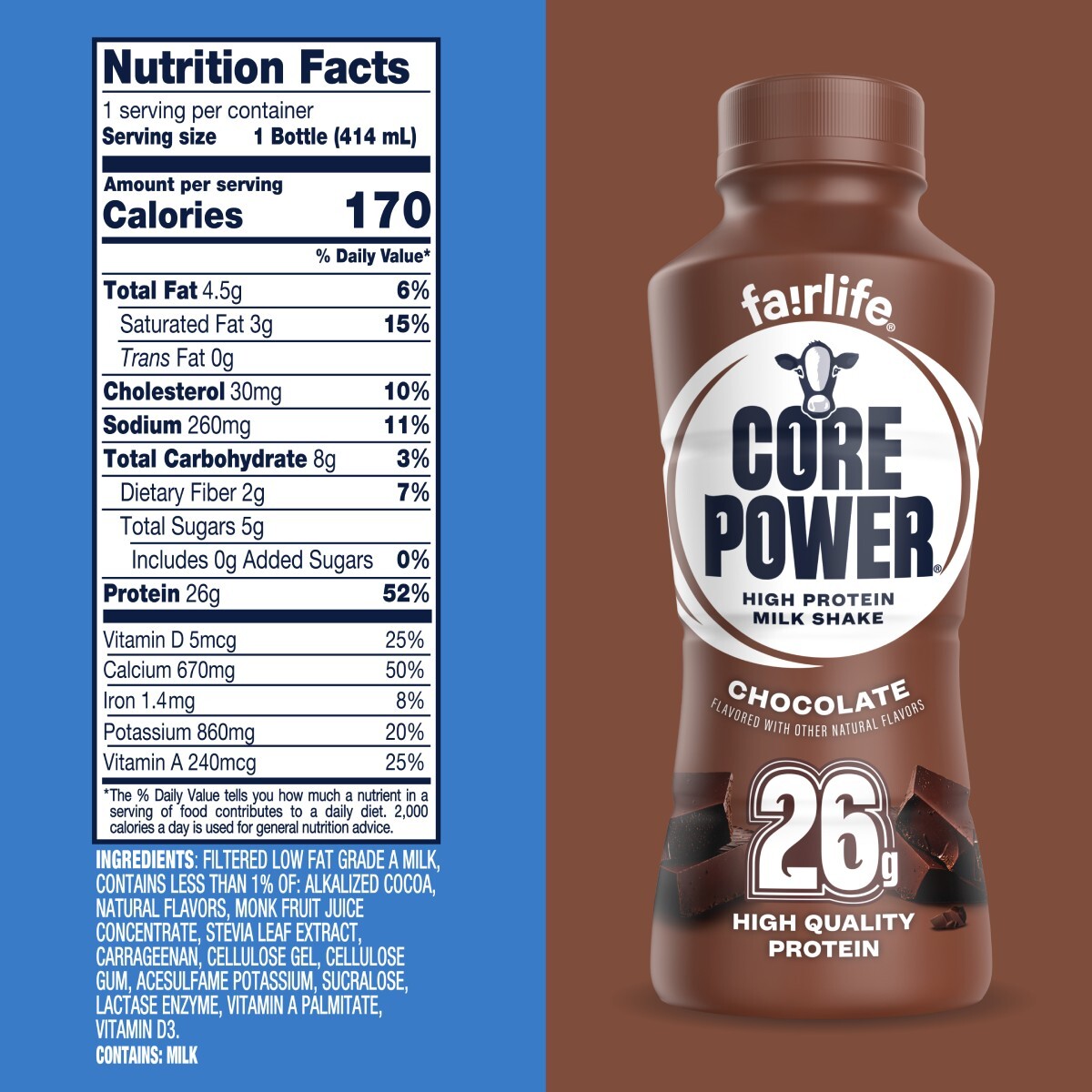 Core Power Chocolate High Protein Milkshake - Image 4